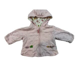 Vintage Baby Einstein Pink Zip Up Jacket Character 9 Mo 100% Cotton Y2K